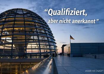 Kuppel des deutschen Bundestags bei Dämmerung